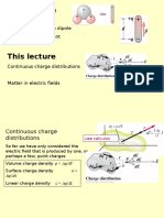 Last Lecture: The Electric Dipole Electric Feld Due To A Dipole Electric Dipole Moment