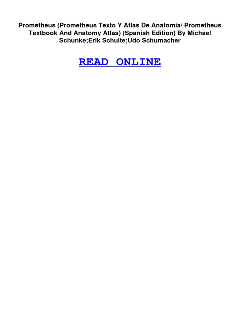 Prometheus Prometheus Texto Y Atlas de Anatomia Prometheus Textbook and ...