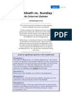 Sabbath vs. Sunday: An Internet Debate