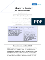 Sabbath vs. Sunday: An Internet Debate