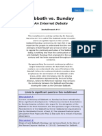 Sabbath vs. Sunday: An Internet Debate