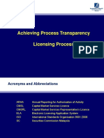 SC Licensing Process