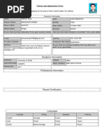 Online Job Application Form: Class/GPA/Grade Passing Year