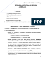 La Act Como Terapia Contextual de Tercera Generación: 1. Introducción A Las Terapias Contextuales