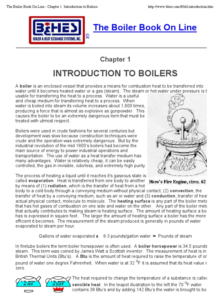 The Boiler Book On Line Chapter 1 Introduction to Boilers Boiler