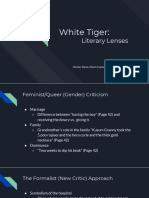 White Tiger Literary Lenses