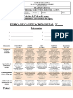 Rubrica de Calificación Grupal Fisica 3ero