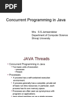 Concurrent Programming in Java: Mrs. S.S.Jamsandekar Department of Computer Science Shivaji University