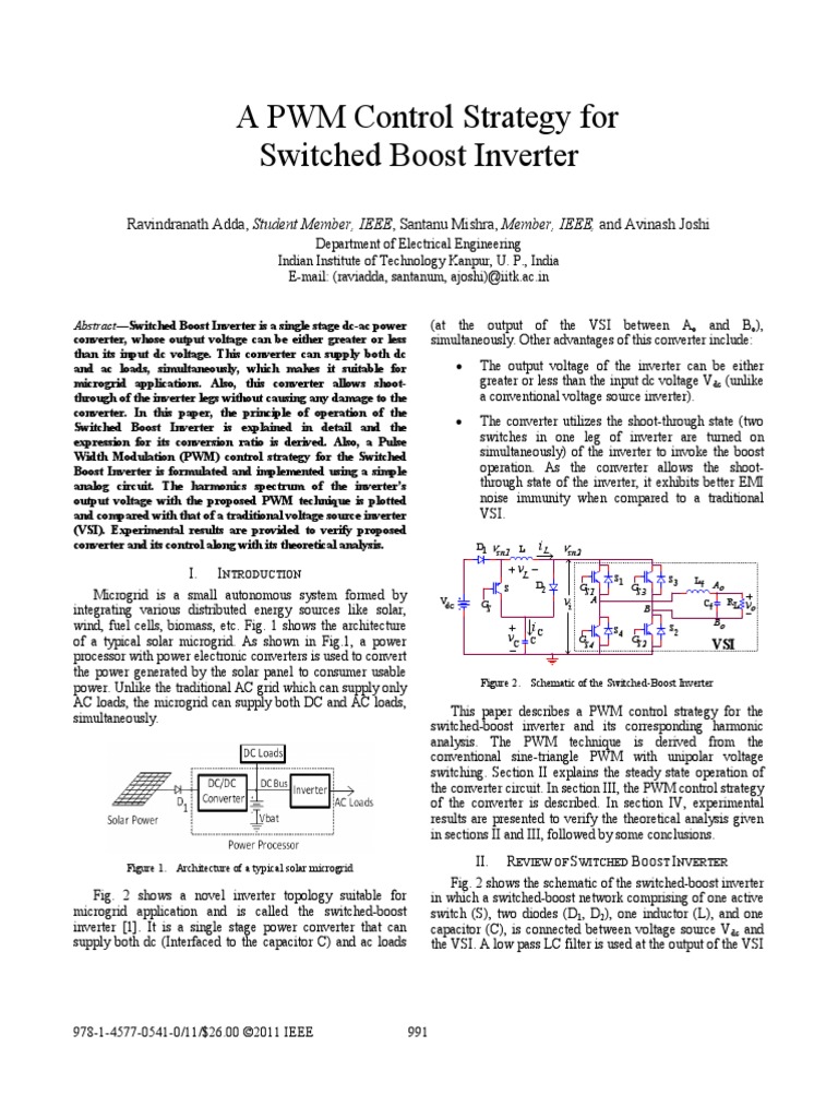 A PWM Control Strategy For Switched Boost Inverter0 | PDF | Power ...