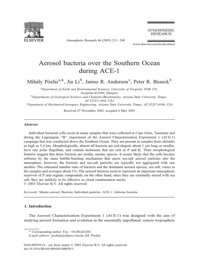 Ace 1 Pdf Aerosol Transmission Electron Microscopy