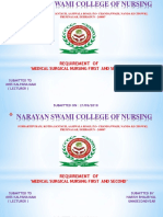 Requirement Of: Medical Surgical Nursing First and Second'