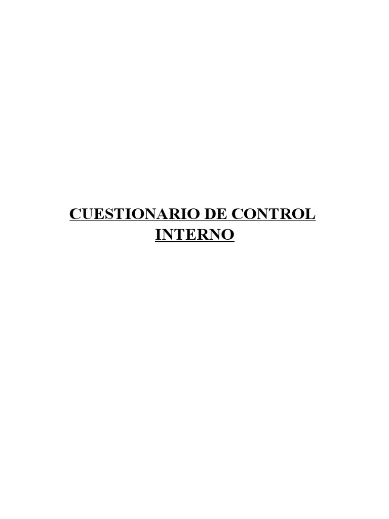 Cuestionario de Control Interno: Caja y Bancos | PDF | Bancos | Cheque