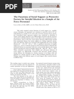 The Functions of Social Support As Protective Factors For Suicidal Ideation