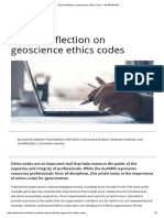 A Brief Reflection on Geoscience Ethics Codes - AusIMM Bulletin