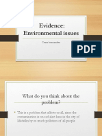 Evidence Environmental Issues