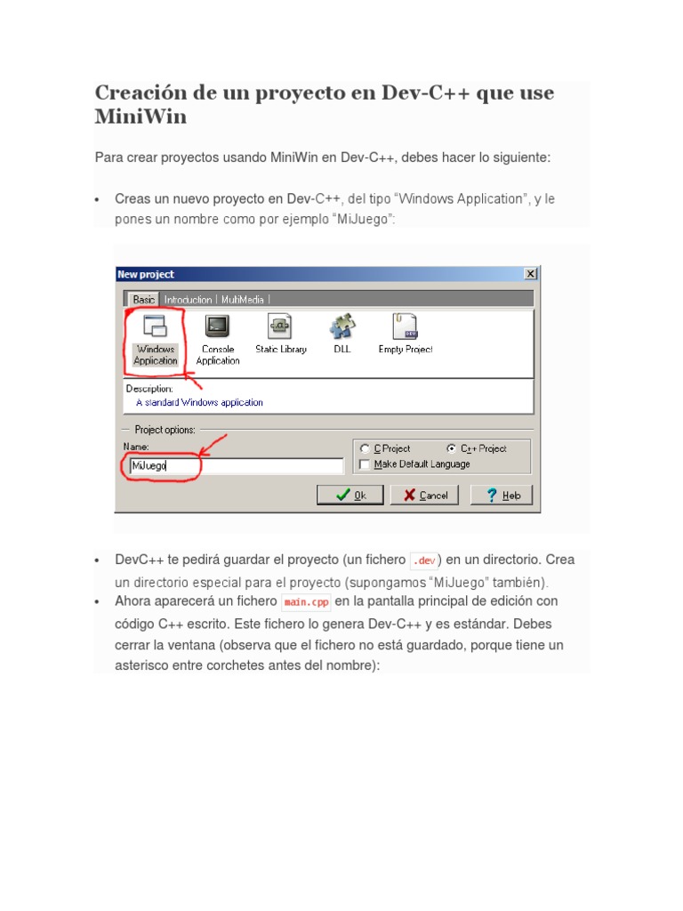 Proyectos en C++ con MiniWin en Dev-C++ | PDF | C ++ | Color