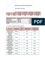 IV. Estudio Económico en La Etapa de Operación o Producción