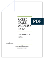 World Trade Organisa Tion:: Challenges To India
