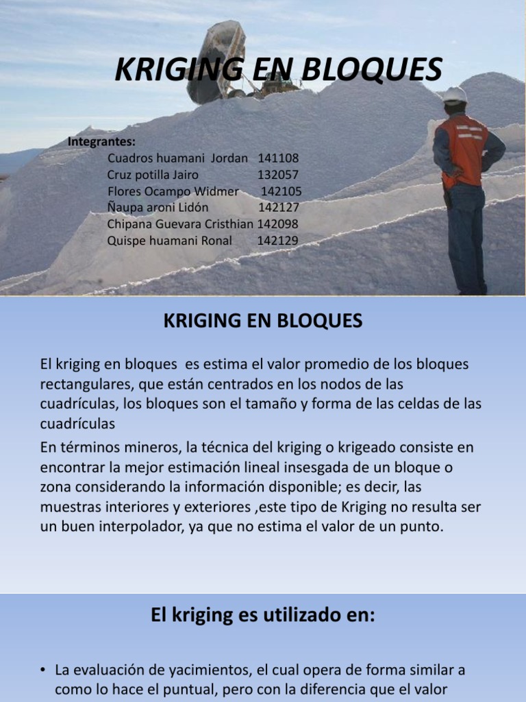 Kriging en Bloques: Estimación Minera | PDF | Estadísticas | Análisis
