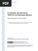 Patricia Palmerino Terra Ferreira (2016). a Inclusao Da Estrutura TEACCH Na Educacao Basica
