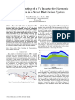 Control and Derating of A PV Inverter For Harmonic Compensation in A Smart Distribution System