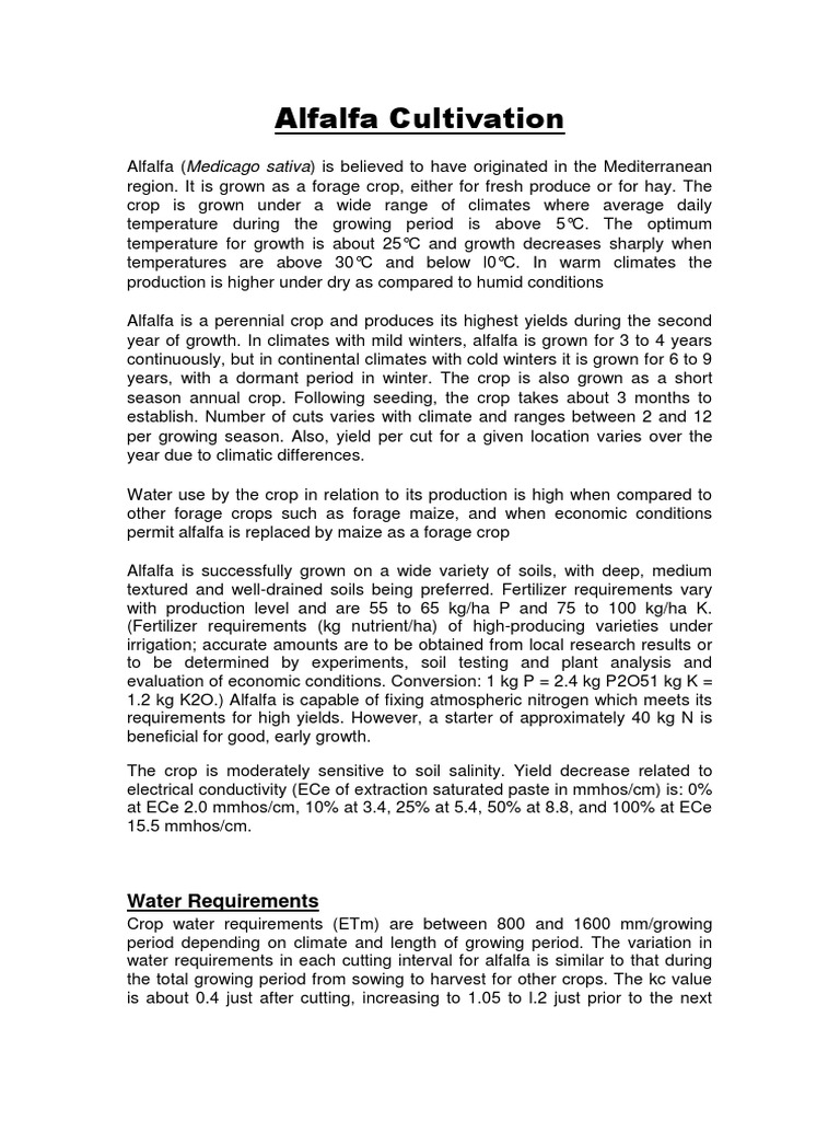 Harvesting and Storage Techniques for Alfalfa Hay