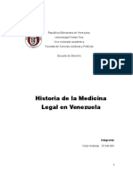 Historia de La Medicina Legal en Venezuela