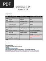 Chemistry 141-CN Winter 2018: Lab Schedule