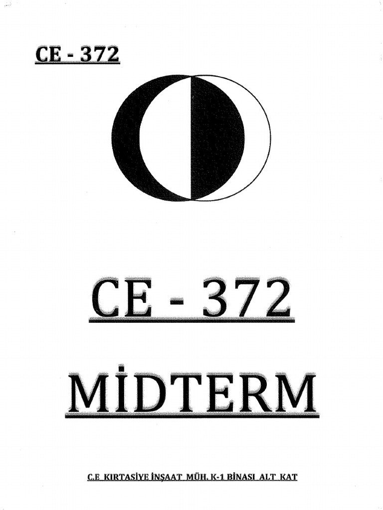 CE 372 - Hydromechanics Metu Solution PDF | PDF
