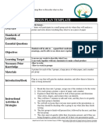 Lesson Plan Template: Standards of Learning Essential Questions