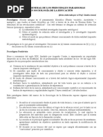 Esquema General de Los Principales Paradigmas en Sociología de La Educación