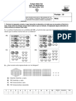 Evaluación numerales cuarto basico