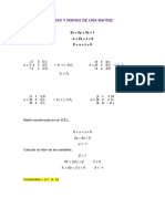 Metodo de Gauss y Rango de Una Matriz