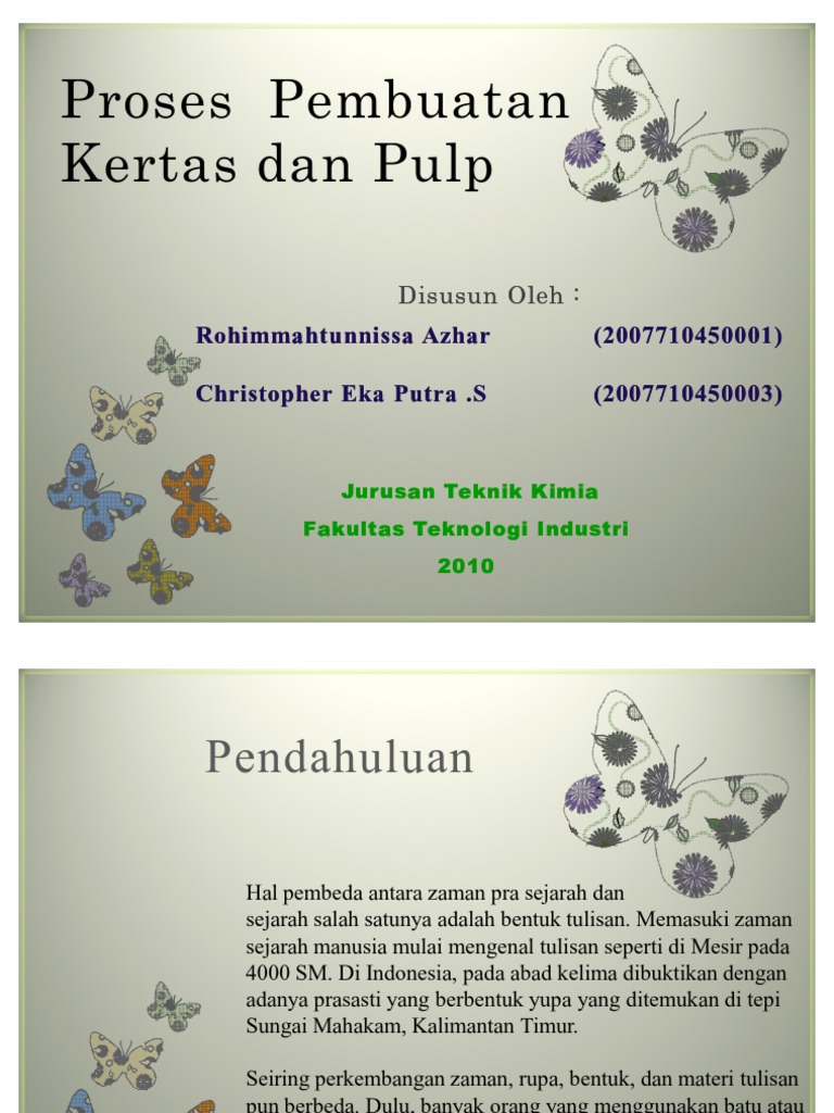 Proses Pembuatan Kertas Dan Pulp2