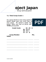 Project Japan Rubric