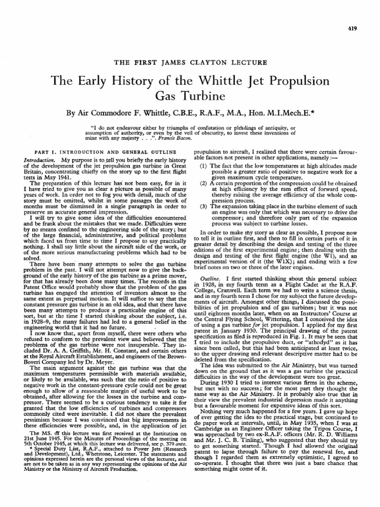 Whittle | PDF | Jet Engine | Gas Turbine