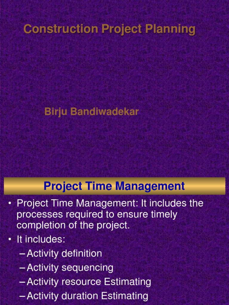Construction Project Planning | PDF | Production And Manufacturing