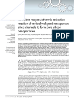 Complete Magnesiothermic Reduction Reaction of Vertically Aligned Mesoporous Silica Channels To Form Pure Silicon Nanoparticles