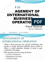 Management of International Operation