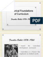 Historical Foundations of Curriculum: Franklin Bobbit (1876-1956)
