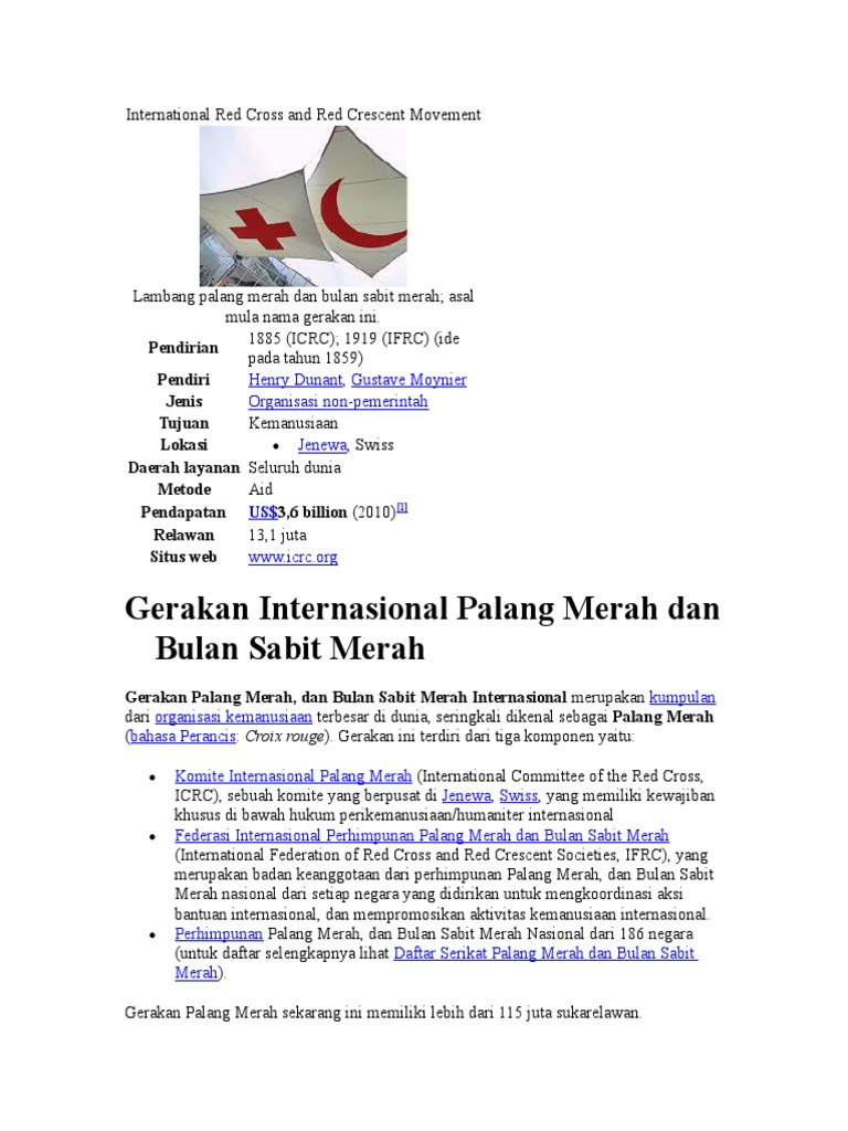 International Red Cross and Red Crescent Movement | PDF