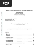 Smooth Actions of Lie Groups and Lie Algebras On Manifolds: Morris W. Hirsch