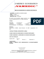 Ultrasound report for 74-year-old woman