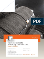 Hot rolled concrete reinforcing coils