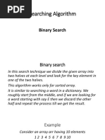 Searching Algorithm: Binary Search