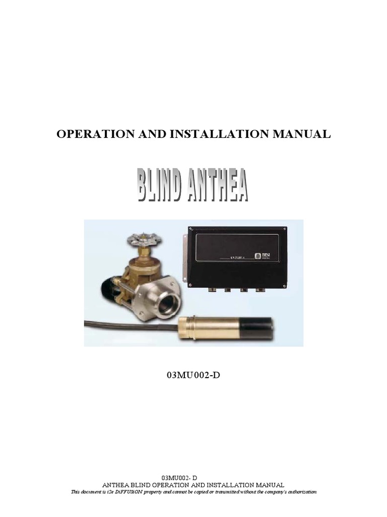 Comprehensive Installation and Operation Manual for the Anthea Blind ...