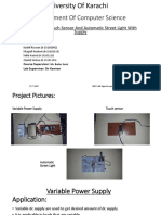 Department of Computer Science: DLD Project: Touch Sensor and Automatic Street Light With Supply