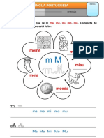 Atividades de alfabetização com letras M