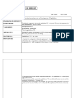 Chemistry Practical Report - Naphthalene