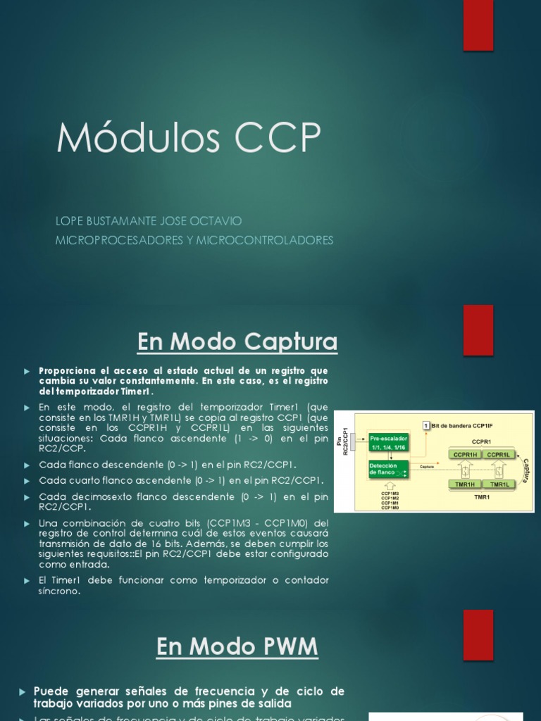 Módulos CCP en Microcontroladores PIC | PDF | Microcontrolador ...